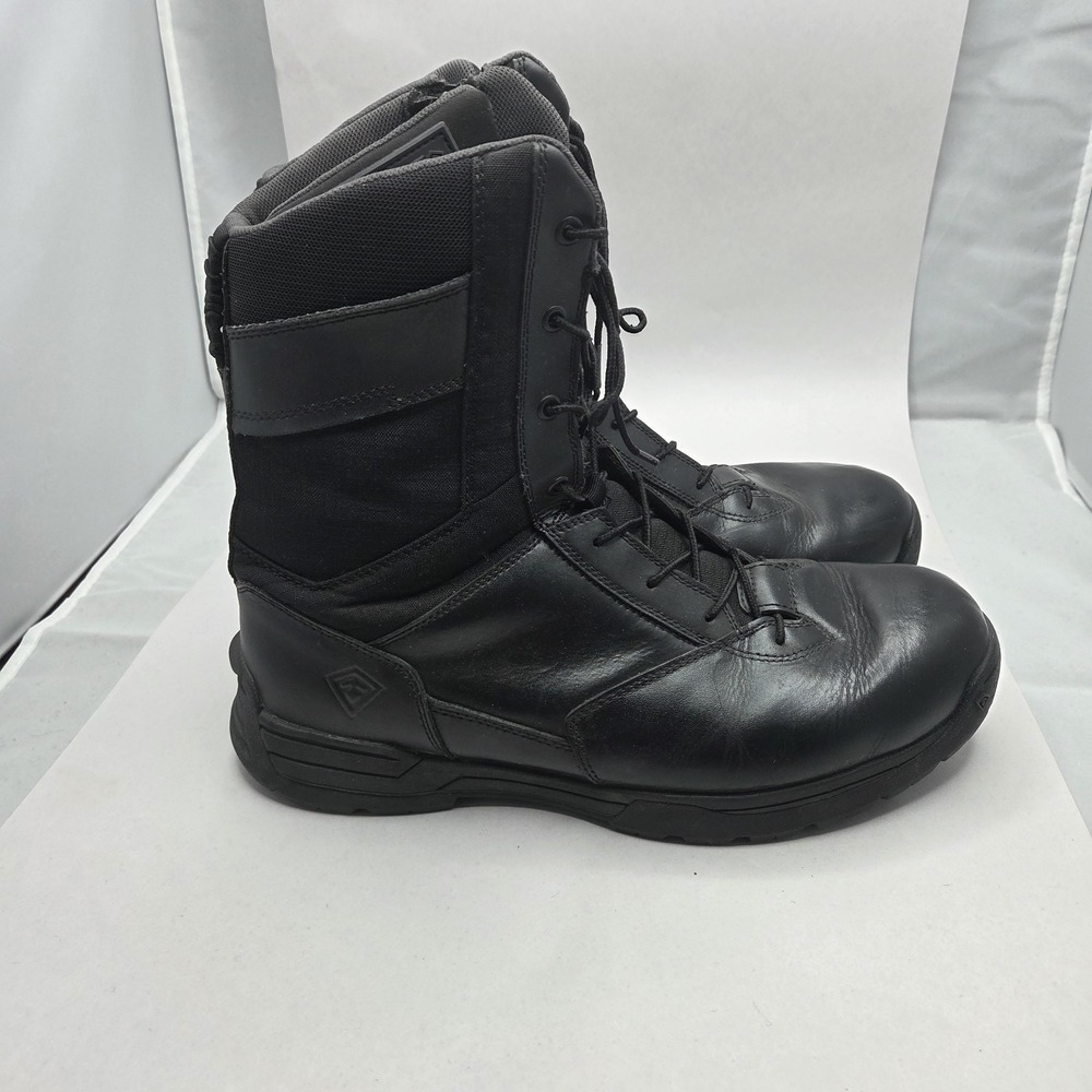 First Tactical Black Duty Boots Mens 13W Leather Slip Resistant Military Work